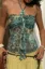 Turquoise Blue Leopard Print Halter Top