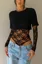 Black Lace Round Neck Bodysuit