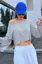 Light Grey Boat Neck Crop T-Shirt
