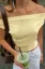 Light Yellow Solid Off-Shoulder Top