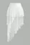 White High Rise Lace Tiered Midi Skirt