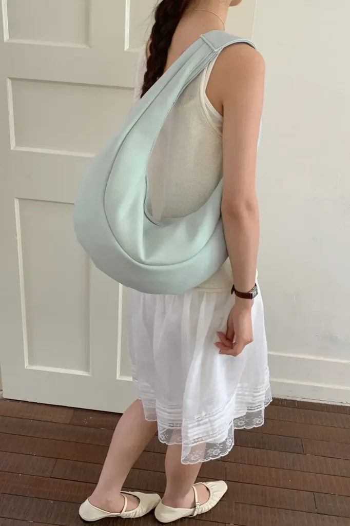 Mint Green Solid Pu Shoulder Bag - Image 1