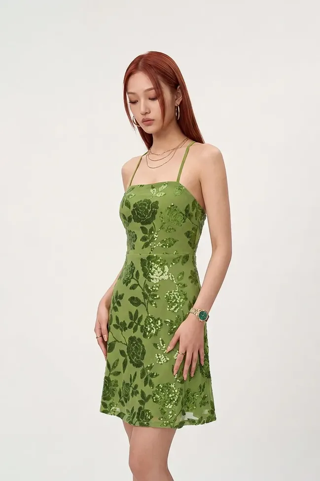 gardens of eden halter mini dress multi Undo Halter Mini Dress