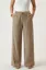 Khaki Solid Mid-Rise Pants