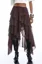 Dark Brown Tiered Ruffle Maxi Skirt