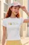 Off White Graphic Printed Crop T-Shirt