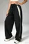 Black High-Rise Colour-Blocked Pants