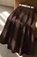 Dark Brown Pleated Mid Rise Skirt