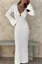 White Solid Crochet Maxi Dress