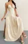 Off White Backless Halter Maxi Dress