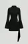 Black High Neck Buckle Dress