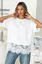 White Lace Crew Neck T-Shirt