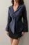 Dark Blue Striped Buttoned Shirt