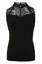 Black Solid Lace High Neck Top