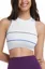 White Striped Crop Tank Top