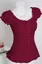 Burgundy Ruffled Scoop Neck Top