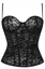 Black Lace Overlay Corset Top
