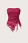 Maroon Lace Tube Crop Top