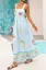 Light Blue Beachy Embroidered Maxi Dress