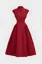 Red High Neck Fit & Flare Dress
