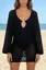 Black Lace Crochet Mini Dress