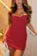 Red Sweetheart Tie-Up Mini Dress