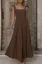 Brown Smocked Maxi Dress