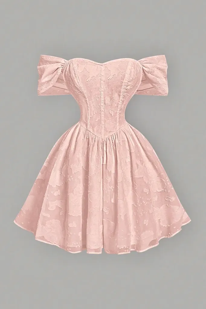 Light Pink Sweetheart Mini Dress - Image 1