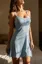 Light Blue Scoop Neck Mini Dress
