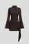 Brown High Neck Buckle Mini Dress