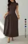 Dark Brown High Neck Maxi Dress