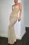 Beige Rhinestone Maxi Dress