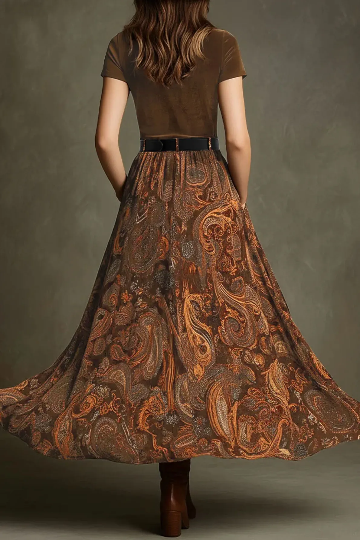 brown ethnic dress Indian Brown Dresses