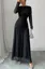 Black High Neck Glitter Maxi Dress