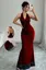 Red Backless Halter Maxi Dress