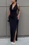 Black Halter Neck Slit Maxi Dress