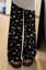 Black Animal Print Mid-Rise Pants