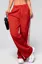 Red Striped Mid-Rise Pants