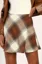 Orange Plaid A-Line Mini Skirt