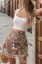 Multi-Colour Paisley A-Line Mini Skirt