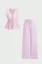 Light Pink Striped Tie-Up Co-Ord Set