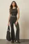 Dark Grey Leopard Print Co-Ord Set