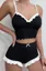 Black Ruffled Sweetheart Co-Ord Set