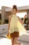 Yellow Solid Halter Neck Top