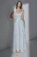 Light Blue Sweetheart Floral Maxi Dress