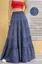 Blue Ethnic Print A-Line Skirt
