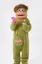 Green Quirky Hooded Jumpsuit