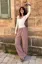 Light Pink Solid High-Rise Pants