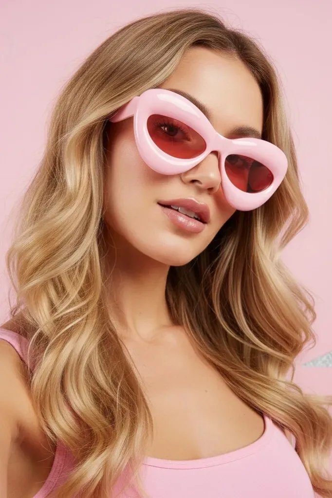 Light Pink Statement Sunglasses - Image 1