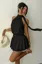 Black Halter Tie-Up Mini Dress